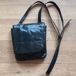 Hobo Black Leather Crossbody Purse